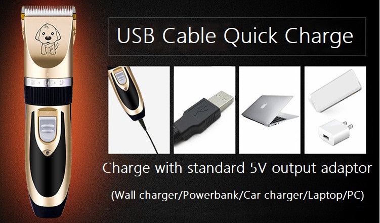 A60 usb bezdrôtový strihací strojček na domáce zvieratá