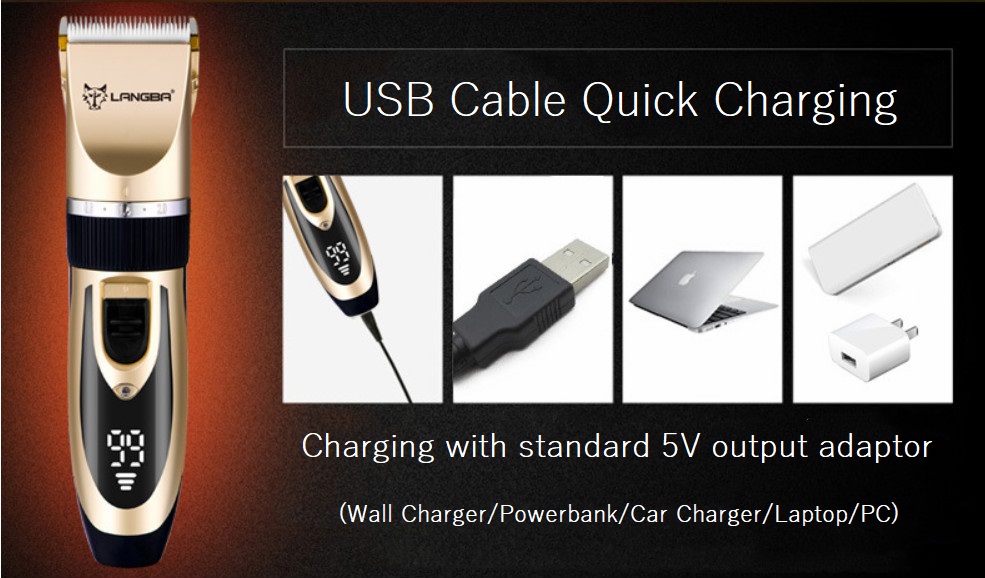 D88 Akumulátorový strihací strojček pre domáce zvieratá